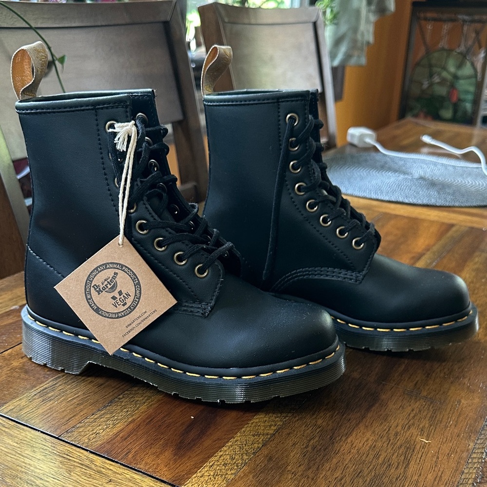 Dr. Martens Vegan Black Lace-Up Boots